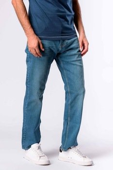 Lee Cooper, Blugi regular fit, Albastru deschis, W30-L32 Lee Cooper, Blugi regular fit, Albastru deschis, W30-L32