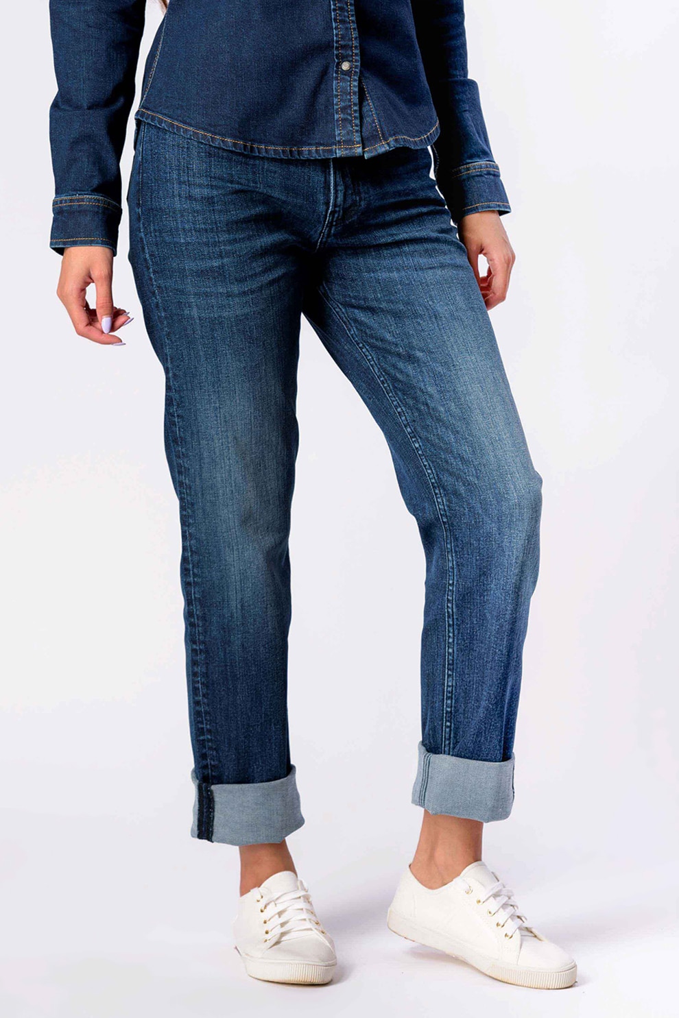Lee Cooper, Blugi drepti cu talie inalta, Bleumarin, W25-L32