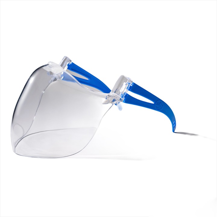 OEM Allegra Mask, PLUS Védőmaszk kék szárral, párásodásgátlóval, M méret, Nők és tinédzserek számára, Átlátszó