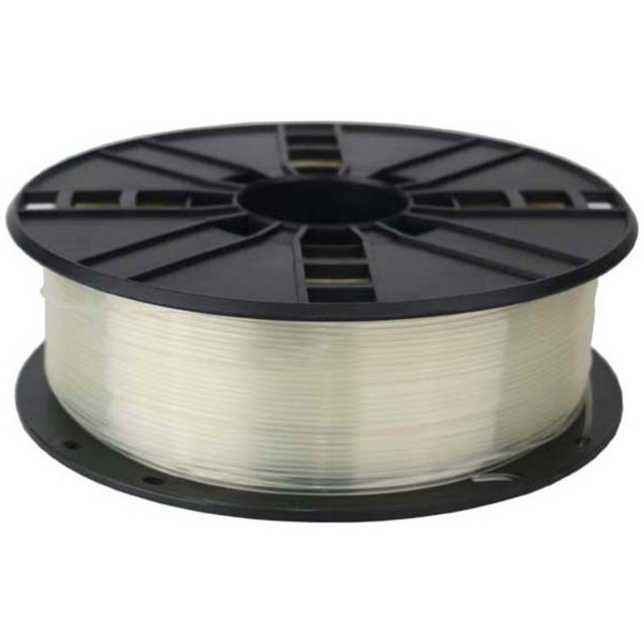 Filament Gembird pentru imprimanta 3D, PLA, 1.75mm diamentru, 1Kg / bobina, aprox. 330m, topire 190-220 °C, Transparent