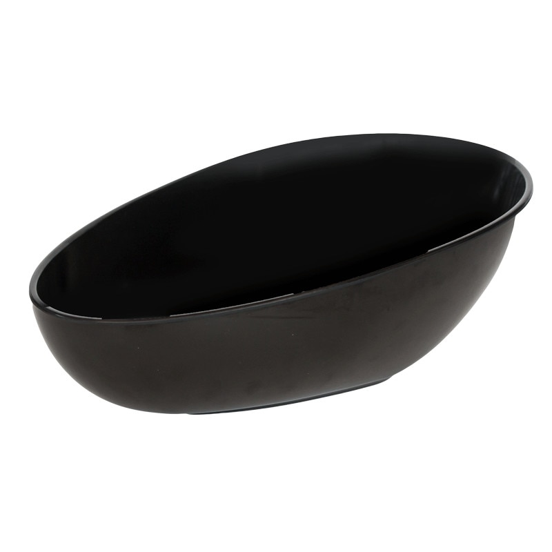 Bol forma ou oblic din melamina negru Culinaro 36x24xh8-14cm