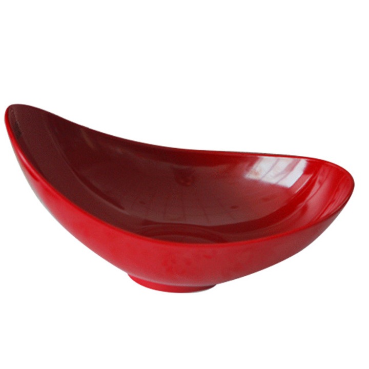 Bol oval melamina Culinaro Uata Red 22x36x11cm