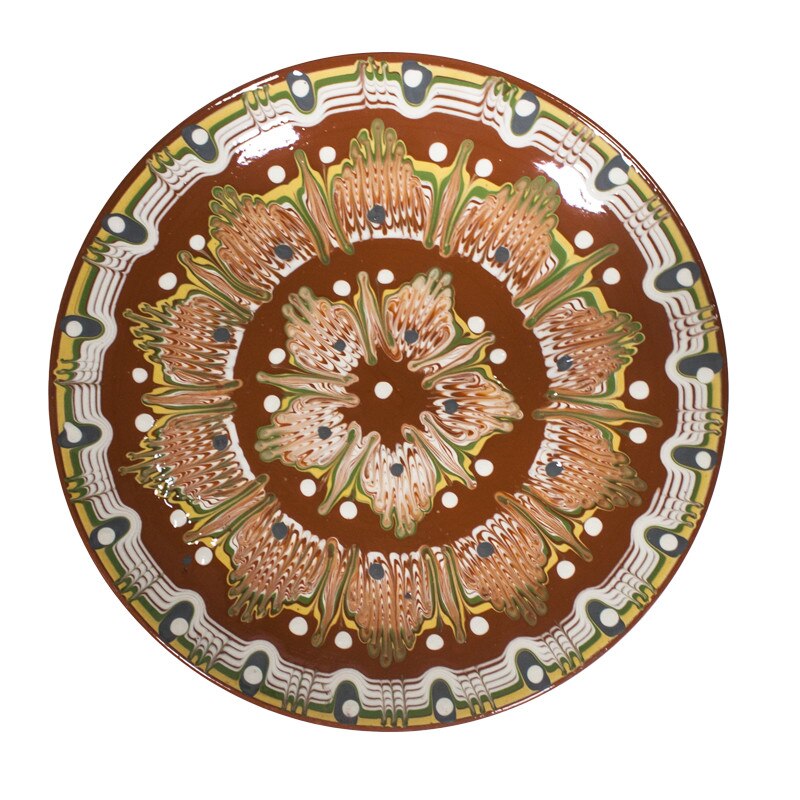 Farfurie ceramica 26cm TROIANSKA SARCA pictata manual