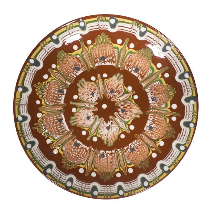 Farfurie ceramica 26cm TROIANSKA SARCA pictata manual