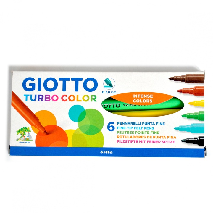 Arhi Design Giotto Turbo Color filctollak, 6 szín/csomag