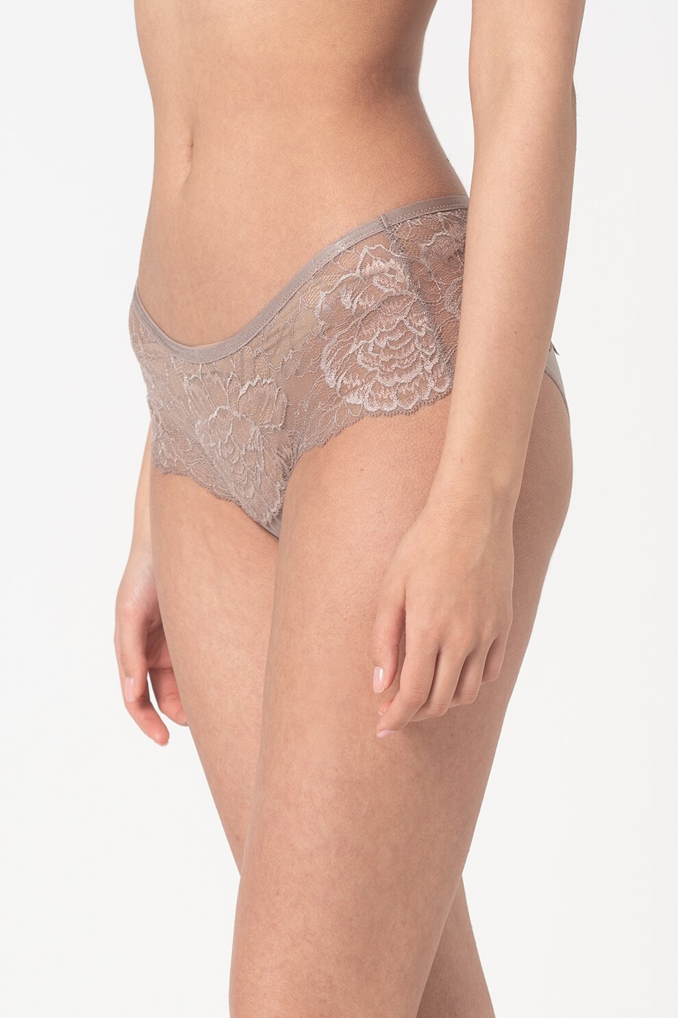 Triumph, Chiloti hipster de dantela Peony, Taupe