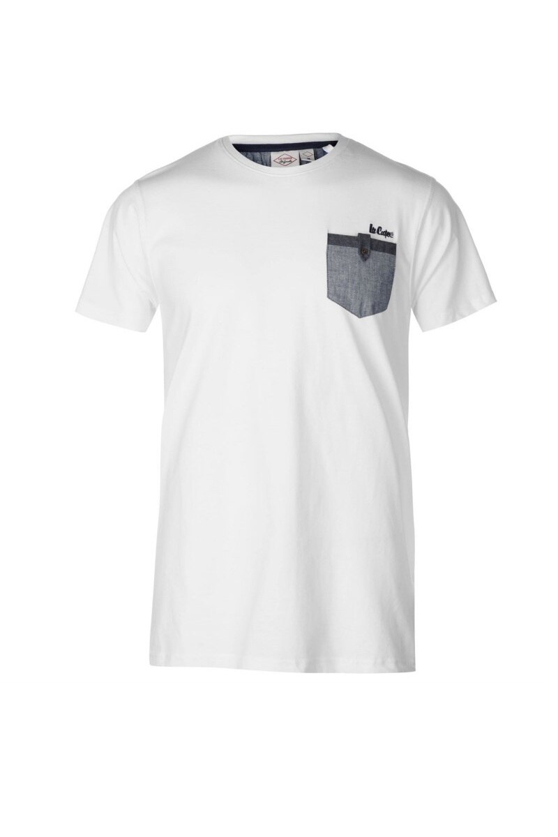 Lee Cooper, Tricou Chamb, Bumbac, M, Alb