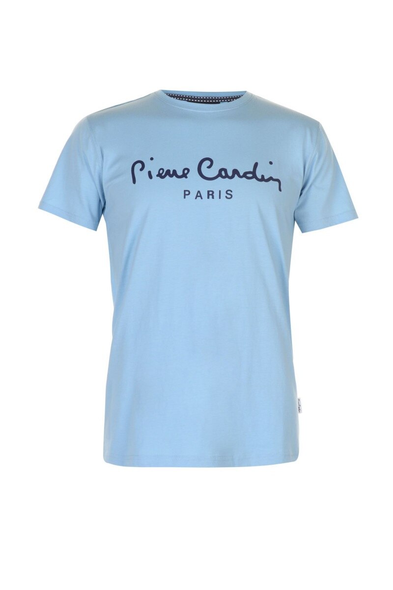 Pierre Cardin, Tricou Logo, Bumbac, L, Albastru