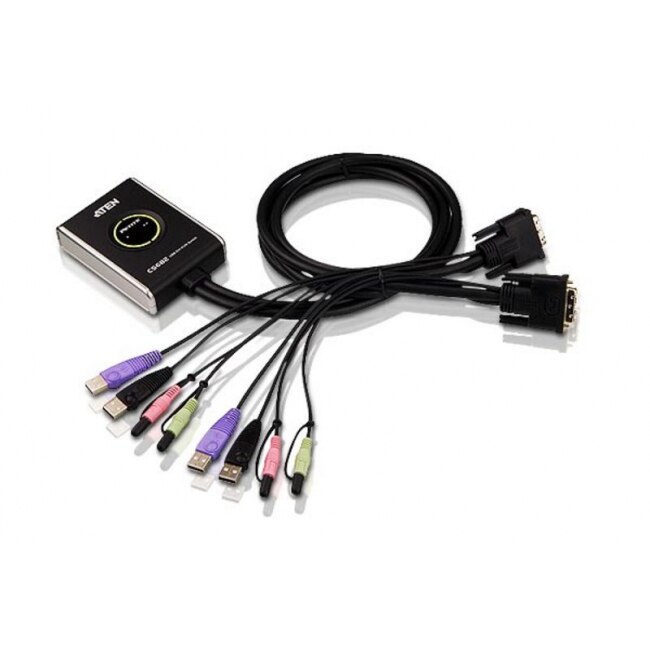 Switch KVM ATEN CS682 - 4x USB A, 2x DVI, 4x 3.5mm jack