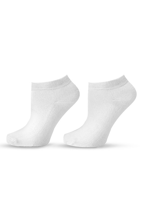 Комплект 4бр мъжки чорапи с къс конч Agiva Happy Foottopia, Черен I Бял, 43-46
