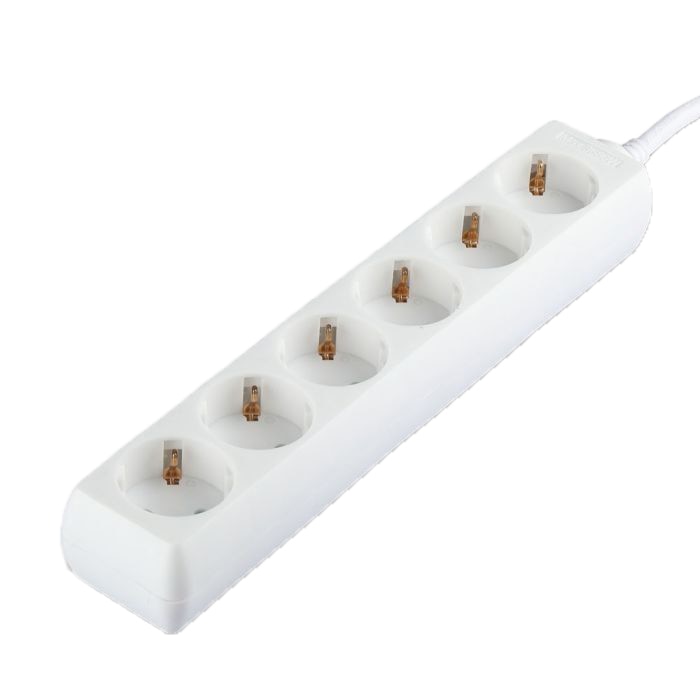 Prelungitor V-TAC 8761, 6 Prize, cablu 3G1.5mm, 3m, IP20, Alb