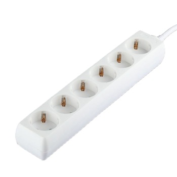 Prelungitor V-TAC 8761, 6 Prize, cablu 3G1.5mm, 3m, IP20, Alb Prelungitor V-TAC 8761, 6 Prize, cablu 3G1.5mm, 3m, IP20, Alb