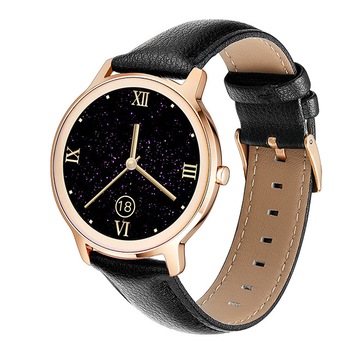 Ceas inteligent Smartwatch pentru femei R18, Full Color OLED display, Ultra Subtire, Notificari Apeluri/SMS/Whatsapp/Facebook, Monitorizare puls si bataile inimii, Interfete multiple, Moduri Sport, diverse functii, Negru Ceas inteligent Smartwatch pentru femei R18, Full Color OLED display, Ultra Subtire, Notificari Apeluri/SMS/Whatsapp/Facebook, Monitorizare puls si bataile inimii, Interfete multiple, Moduri Sport, diverse functii, Negru