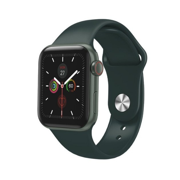 Ceas Smartwatch Techstar® W58Pro Verde, 1.3 inch IPS, Monitorizare Temperatura, Puls, Tensiune, Sedentarism, Bluetooth, IP65