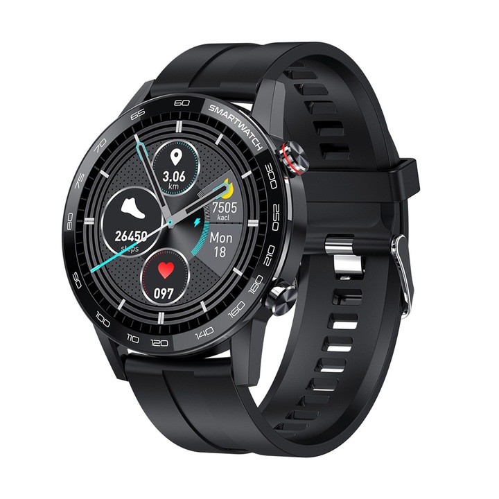 Smartwatch Kingwear L16, 1,3 инчов TFT дисплей със сензорен екран, резолюция 360 x 360 пиксела, капацитет на батерията 290 mAh