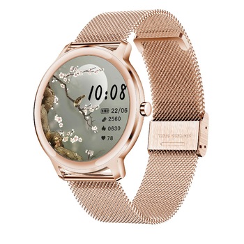 Ceas inteligent Smartwatch pentru femei R18, Full Color OLED display, Ultra Subtire, Notificari Apeluri/SMS/Whatsapp/Facebook, Monitorizare puls si bataile inimii, Interfete multiple, Moduri Sport, diverse functii, auriu metal Ceas inteligent Smartwatch pentru femei R18, Full Color OLED display, Ultra Subtire, Notificari Apeluri/SMS/Whatsapp/Facebook, Monitorizare puls si bataile inimii, Interfete multiple, Moduri Sport, diverse functii, auriu metal
