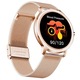 Ceas inteligent Smartwatch pentru femei SOLTOY® R18, Full Color OLED display, Ultra Subtire, Notificari Apeluri/SMS/Whatsapp/Facebook, Monitorizare puls si bataile inimii, Interfete multiple, meniu in limba romana, diverse functii, auriu metal