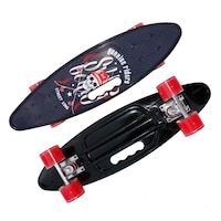 skateboard portabil street king cu lumini abec-7 aluminiu negru 59x165 cm imagen 19_0_
0