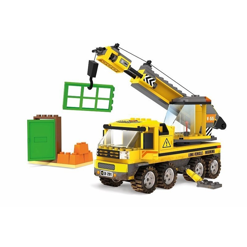 Set de construit Blocki My City, Camion cu macara, 233 piese Multicolor, 6 ani +
