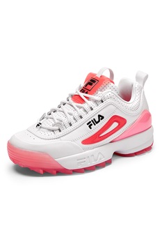 Fila, Pantofi sport din piele si piele ecologica cu aspect masiv Disruptor Premium Fila, Pantofi sport din piele si piele ecologica cu aspect masiv Disruptor Premium