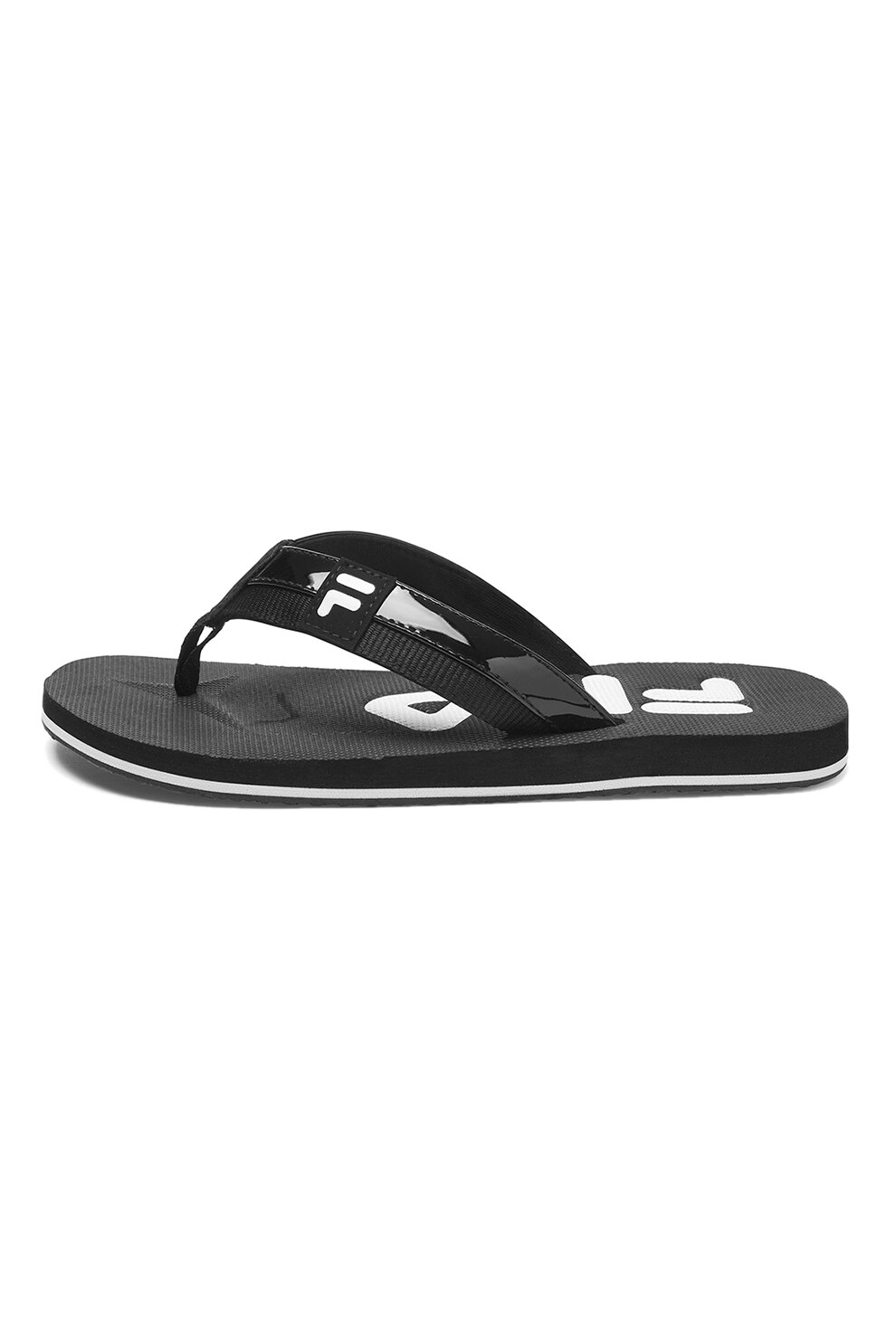 Fila, Papuci flip-flop cu detalii lacuite Rocktail, Negru, 40