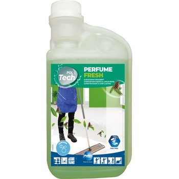 Detergent parfumat concentrat pentru pardoseli si suprafete, Poltech Fresh, flacon 1 litru Detergent parfumat concentrat pentru pardoseli si suprafete, Poltech Fresh, flacon 1 litru