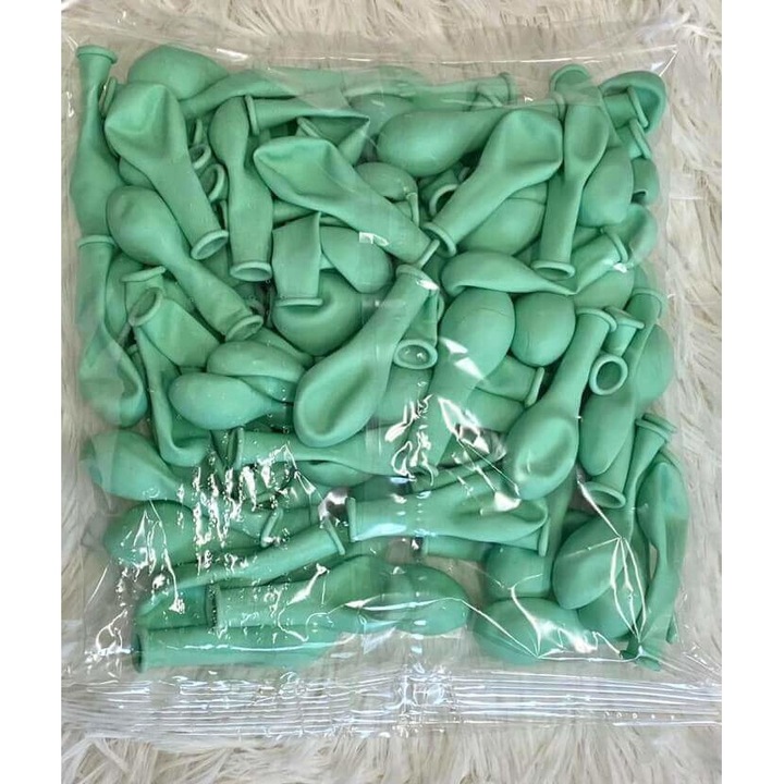 Set 100 baloane latex macaron verde 13cm