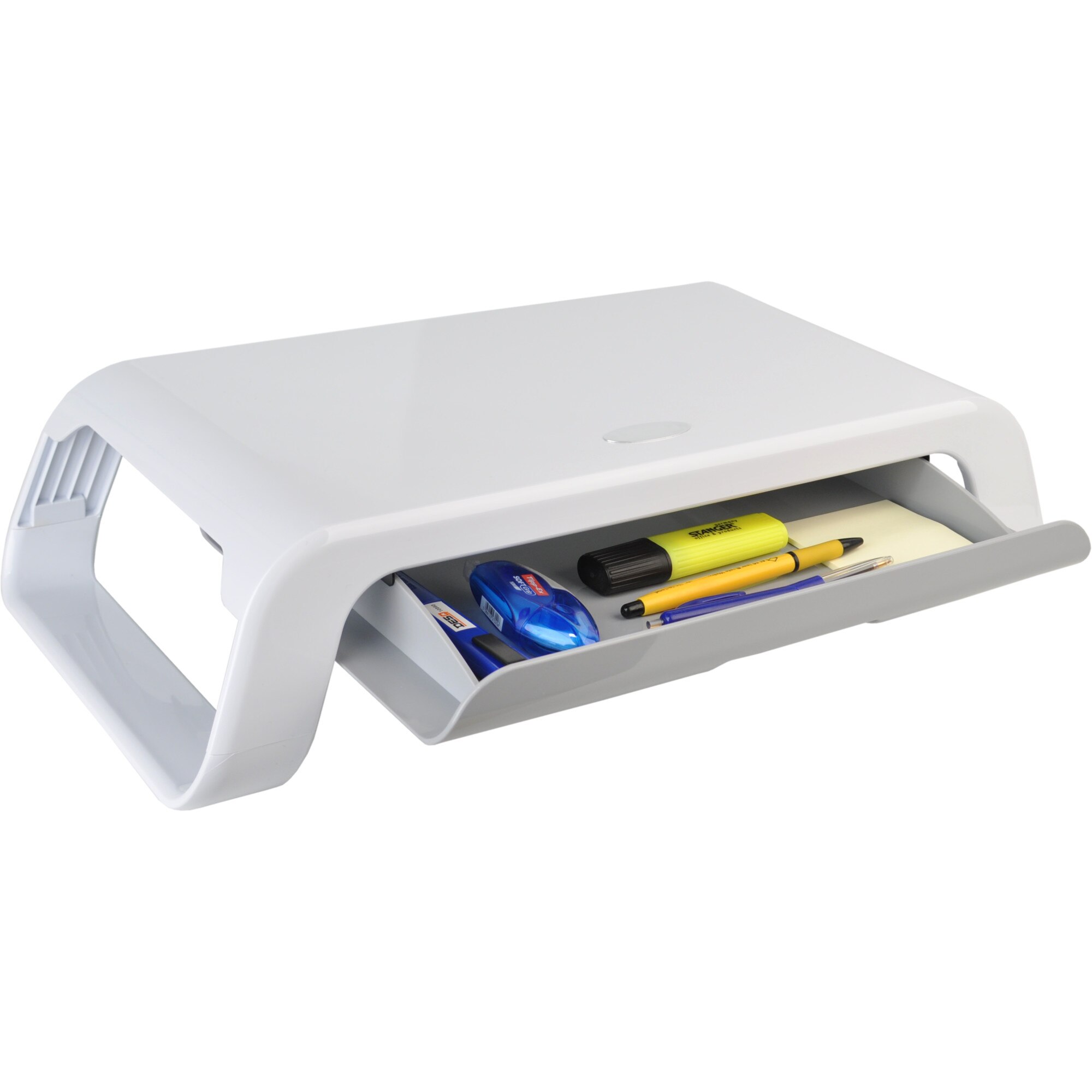 Desq Supporto Per Monitor In Alluminio – Altezza 60 Mm, Design Sottile, Argento – Portata 20 Kg, Spazio Per Tastiera - 6