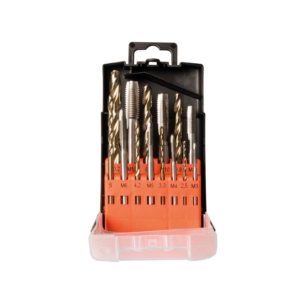Set de tarozi pentru gauri strapunse HSS-G, DIN 371/376 M3-M12, 14 buc/set