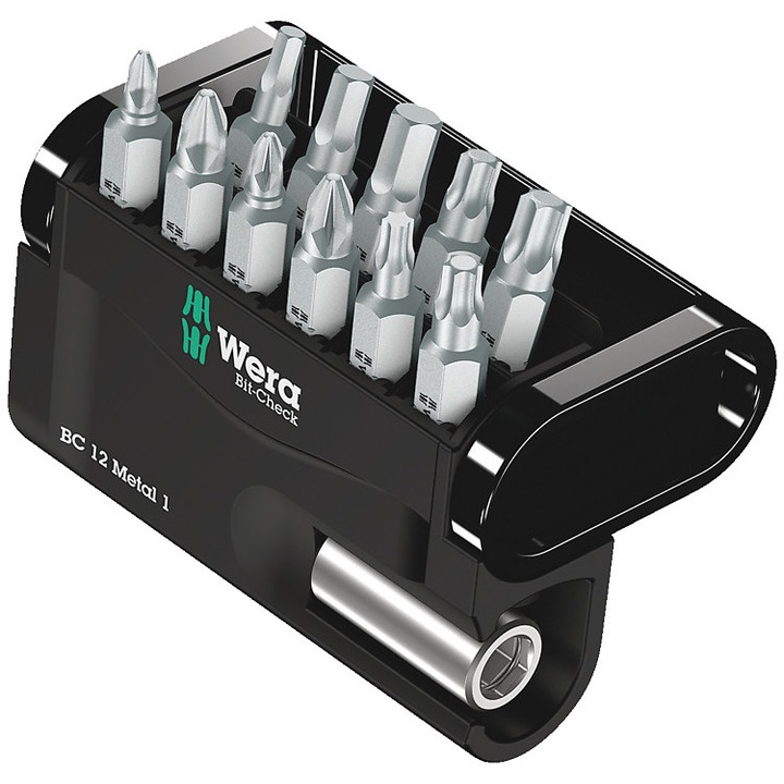 Bit-Check 12 Metal 1 комплект битове, 12 части, Wera