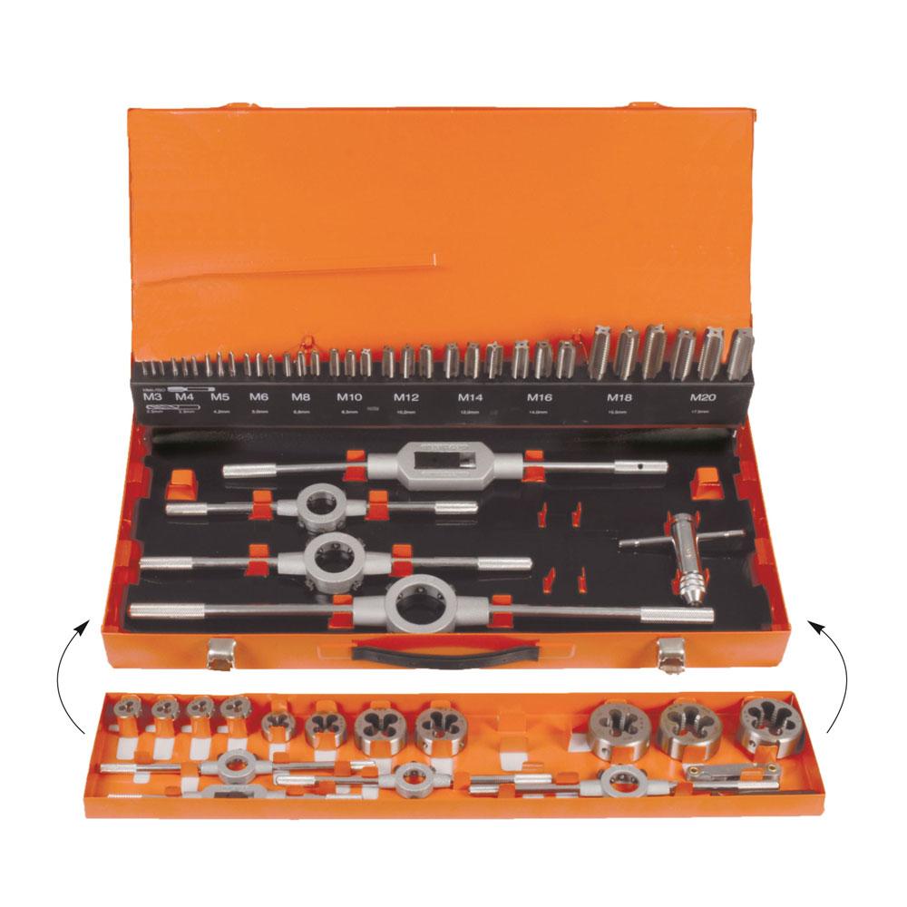 Set de filetare complet PROJAHN HSS-G, DIN 352 M3-M20, 55 buc/set in cutie metalica