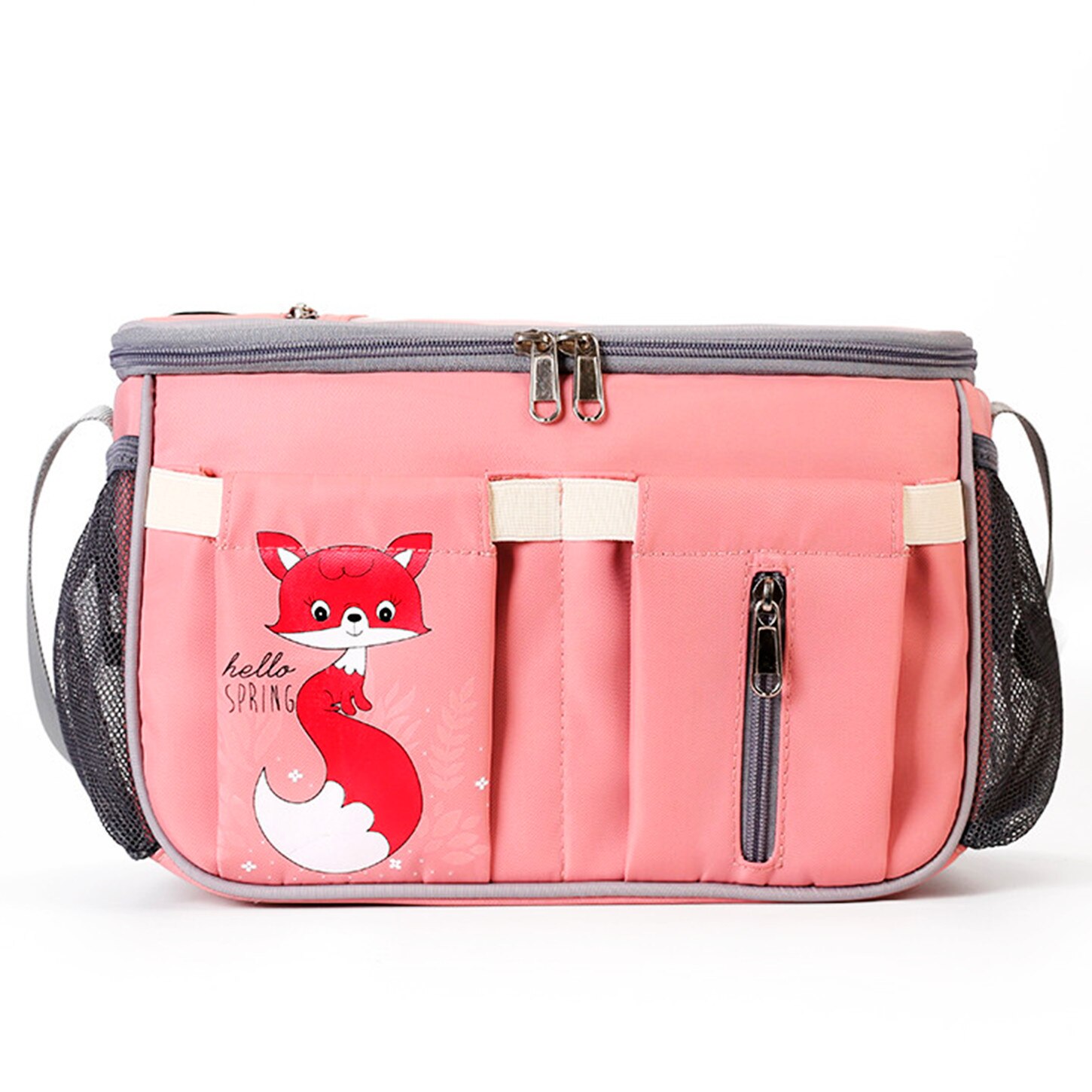 Geanta messenger pentru mamici Bebumi, model E, roz