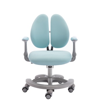 Scaun birou ergonomic pentru copii, Kring Charlie, spuma cu memorie, material textil impermeabil, sezut, spatar si brate reglabile, Bleu Scaun birou ergonomic pentru copii, Kring Charlie, spuma cu memorie, material textil impermeabil, sezut, spatar si brate reglabile, Bleu