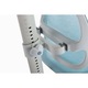 Scaun birou ergonomic pentru copii, Kring Lu, roti autoblocante, material impermeabil, sezut si spatar reglabile, Albastru deschis
