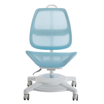 Scaun birou ergonomic pentru copii, Kring Lu, material impermeabil, sezut si spatar reglabile, Albastru deschis Scaun birou ergonomic pentru copii, Kring Lu, material impermeabil, sezut si spatar reglabile, Albastru deschis