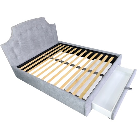 Pat Kring Iowa, 160x200, include somiera, sertar fata, culoare antracit