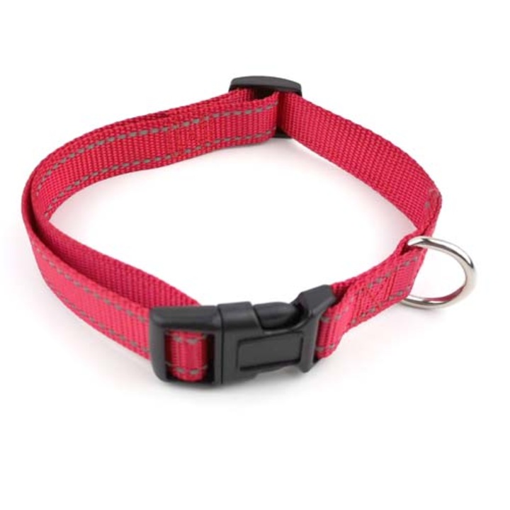 Cobbys Pet Állítható reflex textil nyakörv 40-55cm/25mm piros