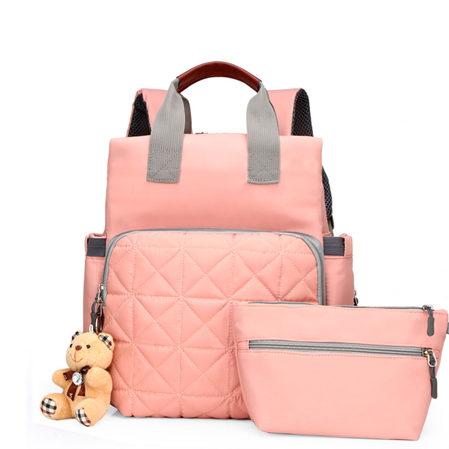 Geanta pentru mamici Bebumi, model K, roz