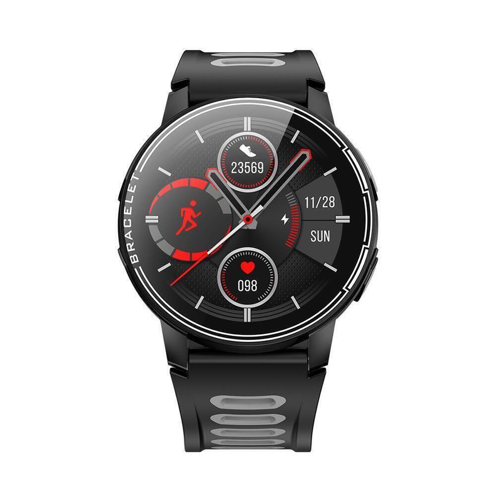 Ceas smartwatch SMARTECH cu Bluetooth, monitorizarea ritmului cardiac, activitati fizice, notificari, functii Fitness S140 Negru cu Gri