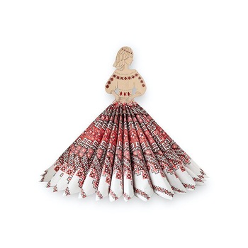 Suport decorativ pentru servetele BELARUSIAN GIRL din lemn 3 piese @ EWA Suport decorativ pentru servetele BELARUSIAN GIRL din lemn 3 piese @ EWA