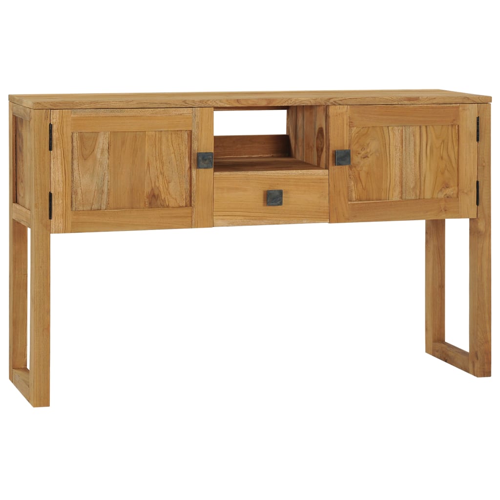 Masa consola, vidaXL, Lemn masiv de tec, 120 x 32 x 75 cm, Maro