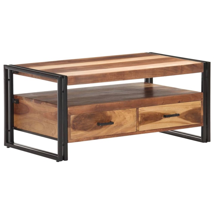 Masuta de cafea vidaXL, 100x55x45 cm, lemn masiv de acacia, 27.34 kg 321559