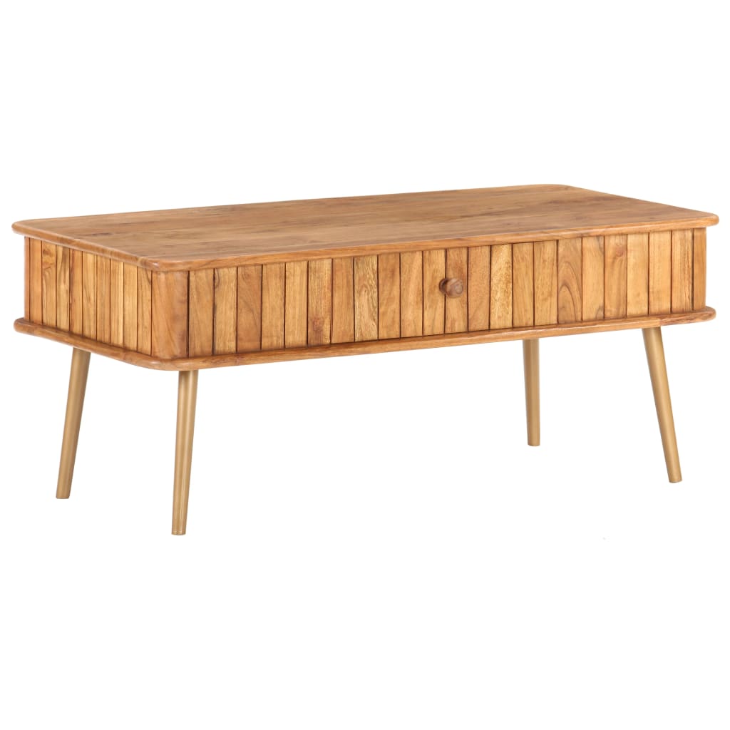 Masuta de cafea vidaXL, Lemn masiv de acacia, 100x50x40 cm, Maro miere