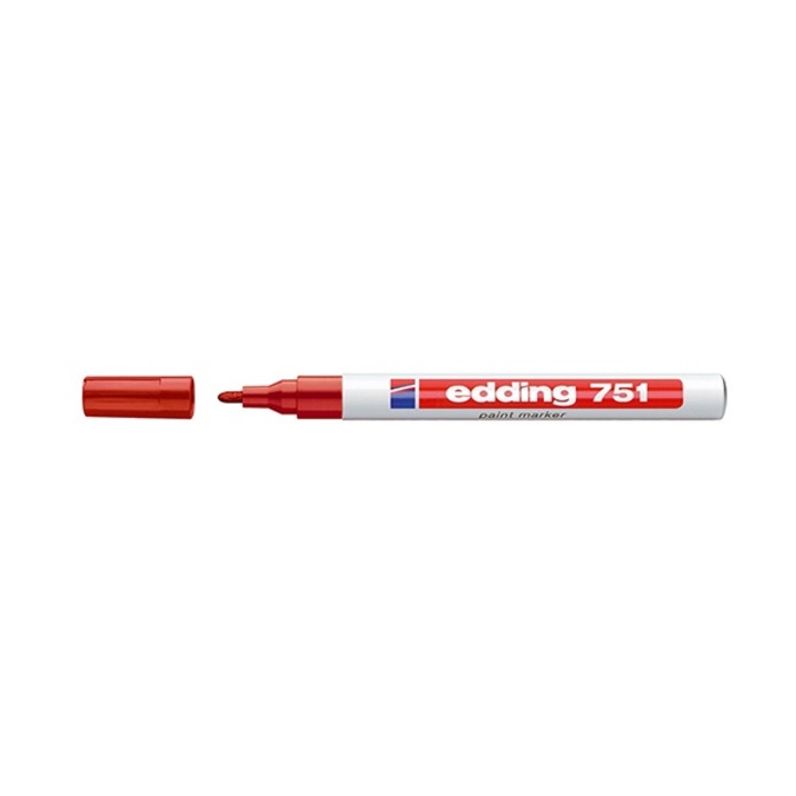 Маркер Edding 751, 1-2 мм, червен