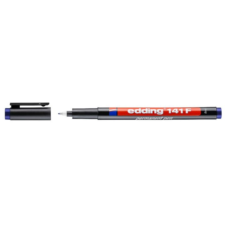 Marker, Edding, 141 F OHP, Pasla cu alcool, 0.6 mm, Albastru