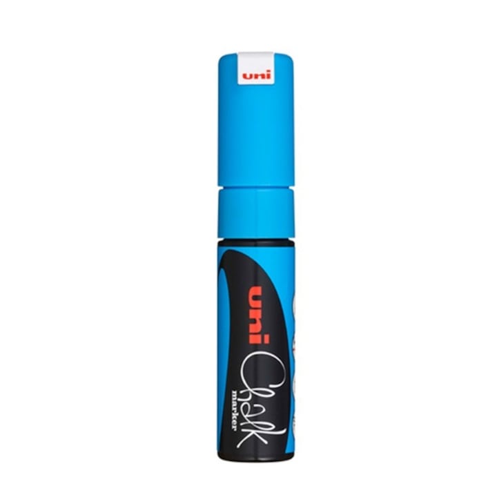 Uni Chalk PWE-8K Течен тебешир, 8 мм, светло син