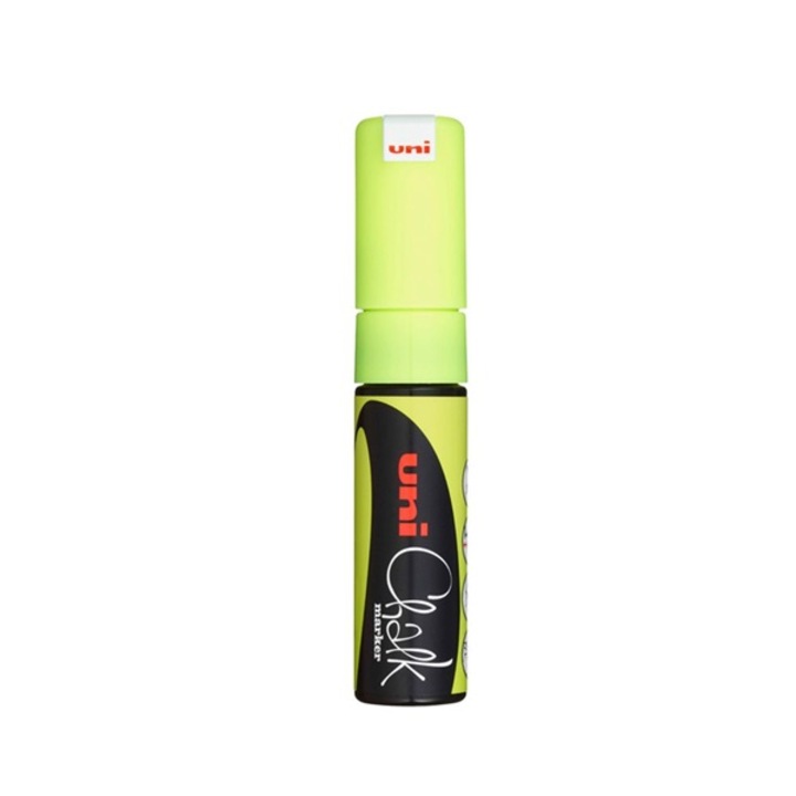 Uni Chalk PWE-8K Течен тебешир, 8 mm, флуорно жълт