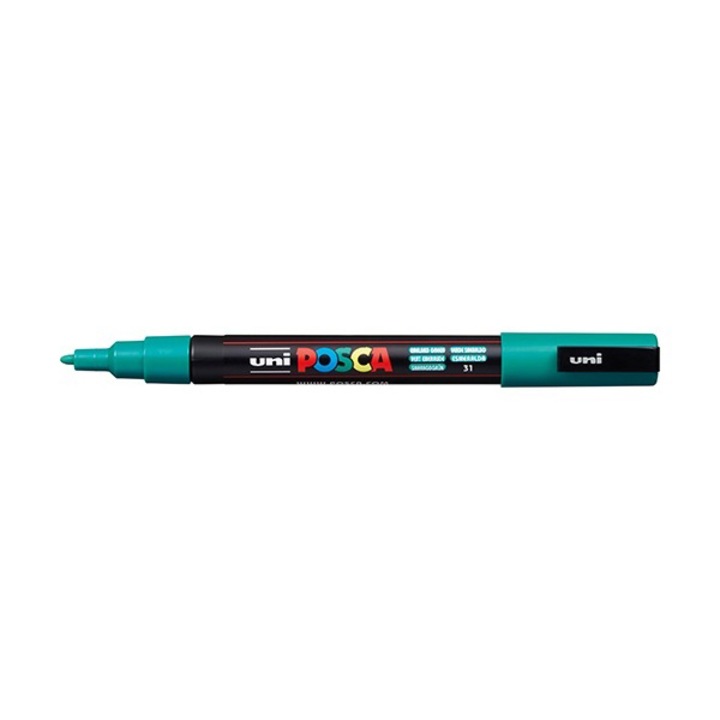 Маркер Uni POSCA PC-3M, 0.9-1.3 mm, Emerald green