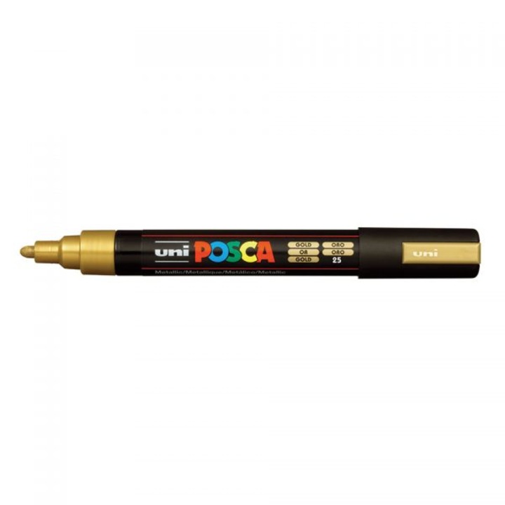 Маркер Uni POSCA PC-5M, 1.8-2.5 мм, златист