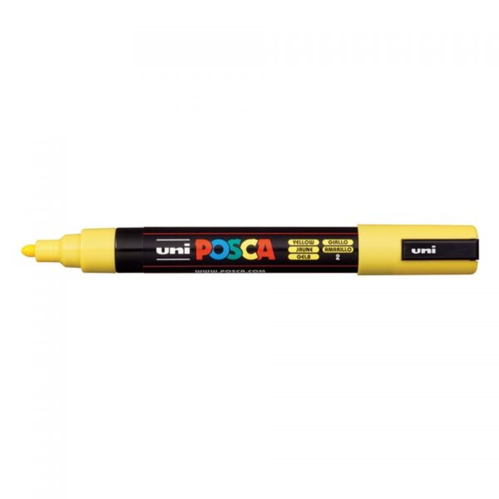Маркер Uni, POSCA PC-5M, Филц, 1.8-2.5 мм, Жълт